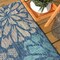 Jonathan Y Zinnia Modern Floral Textured Weave Navy/Aqua 8 ft Round Indoor/Outdoor Area Rug SMB110C-8R - alternate 7