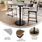 Flash Furniture 36" Square Tabletop, Seamless Surface Technology, Gray Faux Concrete, 24" Black RND Bar Height Base ST-SQ36-CMGY-TR24B-GG - alternate 9