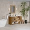 James Martin Vanities Solene 48 in. Single Vanity, Seaside Oak, w/ 3 CM Carrara Marble Top D225-V48-SSO-3CAR - alternate 3