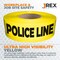 Jrex Safety Police Line Do Not Cross Tape Roll - 1000 Ft x 3 Inch Wide Each - Yellow, 6PK PPLT-JR-6PK - alternate 3