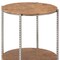 Homeroots 22" Natural and Silver Wood and Steel Round End Table With Shelf 632662 - alternate 9