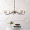Jonathan Y Wicklow 40" 8-Light Bohemian Farmhouse Iron LED Chandelier, Brass Gold/Black JYL7914B - alternate 11