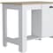 Homeroots Set of Two Oak and White Wood Kitchen Island And Pantry Cabinet 526344 - alternate 7