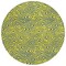 Homeroots 8' Yellow And Blue Round Abstract Washable Indoor Outdoor Area Rug 599846 - alternate 8