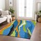 Homeroots 3' X 5' Denim Blue Copper And Green Abstract Washable Indoor Outdoor Area Rug 600960 - alternate 9