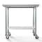 Koolmore 24'' x 36'' 18-Gauge 304 Stainless Steel Commercial Work Table with Casters CT2436-18C - alternate 8