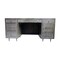 Homeroots 64" Brown and Silver Solid Wood Executive Desk With Five Drawers 489189 - alternate 1