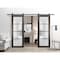 Sartodoors Sturdy Double Barn Door with Frosted Glass Planum 2132 56x84 (2* 28x84) Solid Core Modern Interior PLANUM2132DB-CA-56 x 84 (2* 28x84) - alternate 5