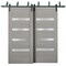 Sartodoors Sliding Closet Barn Bypass Doors 64x96 inches Solid Core Modern Interior QUADRO4113BBB-SS-6496 - alternate 1
