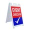 Signmission Event Check-in, A-Frame & 2 Decals Installed, Heavy-Duty Plastic Frame SBHD-D-2436-Event Check-in - alternate 1