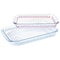 Spice By Tia Mowry 2 Piece 3.1 Quart and 2.3 Quart Glass Baker Set in Blue and Pink 139000.02R - alternate 1