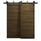 Sartodoors Modern Double Barn Door 56 x 80 inches, Ego 5000 Marble Oak, 13FT Rail Track Set, Solid Panel Int EGO5000DB-DMR-56 - alternate 1