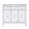 Homeroots 40in Silver Glass Three Drawer Sideboard with Three Doors 401708 - alternate 1