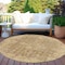 Homeroots 8' Brown And Beige Round Abstract Washable Indoor Outdoor Area Rug 616600 - alternate 8