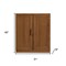 Homeroots Set Of Two Walnut Wood Corner Accent Cabinet With Two Doors 719682 - alternate 5
