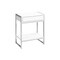 Homeroots 24" Silver And White Wood And Metal End Table With Drawer And Shelf 333226 - alternate 1