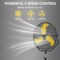 Edendirect 30 in. 3 Speeds Pedestal Fan in Yellow with Powerful 1/3 Motor IR-FANP30T - alternate 8