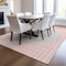 Homeroots 10' X 14' Pink And Silver Striped Washable Indoor Outdoor Area Rug 597192 - alternate 7