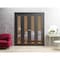 Sartodoors Sliding Closet Double Bi-fold Doors, Lucia 2166 Matte Black with Clear Glass, Sturdy Tracks Moldin LUCIA2166DBF-BLK-72 x 96 (4* 18x96) - alternate 5