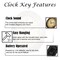 Clockswise 16in Round Battery-Operated Vintage Chiming Wall Clock with Chime & Non-Ticking Feature, Rustic Gold QI004821 - alternate 9