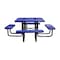 Leisure Craft 46" Square Picnic Table, Perforated Metal, Portable, Navy T46SQP-PERF-NAVY - alternate 5