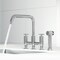 Vigo Cass Two-Handle Widespread Bridge Kitchen Faucet with Side Sprayer in Chrome VG02051CH - alternate 5