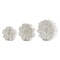 Homeroots Set of Three Distressed White Carved Flowers Tabletop Sculpture, 3PK 518055 - alternate 3