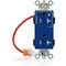 Leviton Straight Blade Receptacle, 5-20R, 20 A, 125V AC, Flush Mount, Self-Grounded MT163-1CB - alternate 1