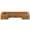 Homeroots 144in Sienna Leather Modular Wood Sofa 641867 - alternate 1
