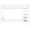 Homeroots White Twin Over Full Industrial Metal Bunk Bed With Shelves 592812 - alternate 8