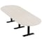 Skutchi Designs 12ft Conference Table With Power Unit | 12 Person Modular Racetrack Meeting Table | Harmony Series HAR-RAC-48X144-T.BK-K458-NA - alternate 1