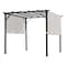 Sunjoy 9 ft x 9 ft Pergola, Outdoor Patio Pergola with Retractable White Canopy Shade, White A106005561 - alternate 1
