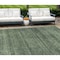 Homeroots 9' X 12' Olive Green And Gray Striped Washable Indoor Outdoor Area Rug 588110 - alternate 1