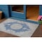 Homeroots 3' X 5' Navy Blue And Ivory Oriental Washable Indoor Outdoor Area Rug 597740 - alternate 1