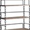 Homeroots 59" Rustic Oak Distressed Metal and Wood Four Tier Etagere Bookcase 285763 - alternate 4