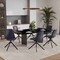 Leisuremod Markley Modern Leather Swival Dining Chair With Metal Legs in Black MSCBL-18-BL - alternate 10