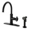 Kingston Brass Single-Handle Kitchen Faucet, Matte Black KSD2430RNK - alternate 1