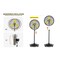 Edendirect 20 in. BLDC Motor High Velocity Pedestal Fan in Yellow, Sleep Mode, 90 Deg Oscillating, Wheels ZRF-8500A - alternate 8