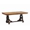 Homeroots 68" Natural and Black Wood Removable Leaf Trestle Base Extendable Dining Table 631267 - alternate 6
