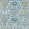 Homeroots 9' X 12' Sky Blue Ivory And Gold Damask Washable Indoor Outdoor Area Rug 599452 - alternate 8