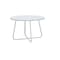 Homeroots 28" White Wood And Metal Round Cross Legs Coffee Table 554287 - alternate 1