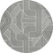 Homeroots 8' Black And Ivory Round Abstract Washable Indoor Outdoor Area Rug 594907 - alternate 7