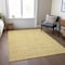 Homeroots 5' X 8' Gold And Ivory Floral Washable Indoor Outdoor Area Rug 581865 - alternate 9