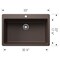 Blanco Liven SILGRANIT 33in Super Single Dual Mount Kitchen Sink - Caf 443199 - alternate 3