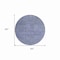 Homeroots 8' Denim Blue Round Geometric Washable Indoor Outdoor Area Rug 607478 - alternate 6