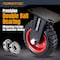 Powertec 8" Caster Wheels (1 Swivel & 1 Fixed), Heavy-Duty Industrial Plate Casters with Rubber Knobby Tread 17057 - alternate 8