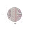 Homeroots 8' Pink Gray And Ivory Round Aztec Washable Indoor Outdoor Area Rug 598492 - alternate 8