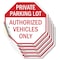 Signmission Private Parking Lot Authorized Vehi, 4 inch X 4 inch, Vinyl Decal, 5PK OC-D-5PACK-4-172 - alternate 1