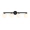 Jonathan Y Modernist Globe 34" 4-Light Metal/Frosted Glass Modern Contemporary LED Vanity, Black JYL3543B - alternate 1