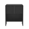 Manhattan Comfort Novara 22in Nightstand in Black (1-Drawer) NS1669-3 - alternate 9